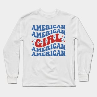 American Girl Groovy Font Long Sleeve T-Shirt